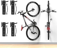 HAVEDAWN 4 Pack Bike Rack Garage Wall Mount, Swivel Bike Rack, Swing 90 Degrees, Vertical Bike Hanger Hook for Indoor, Bicycle Storage Rack, Space Saving Bike Holder