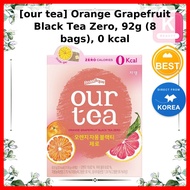 [our tea] Orange Grapefruit Black Tea Zero, 92g (8 bags), 0 kcal / Korean Black Tea / Citrus Flavor 