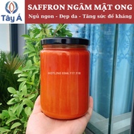 Saffron Soaked With Honey - A Jar Of 5gram-500ml- SAFFRON Tay A Bahraman Super Negin- SAFFRON- Imported Exclusively From Iran