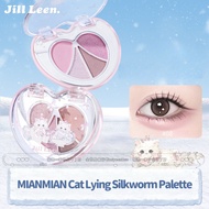 JILL LEEN Eyeshadow MIANMIAN Cat Four-Color Eyeshadow Palette Earth Tone Shading Highlight Texture N