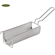 Stainless Steel Fried Basket Long Fry Potato Chip Container Best for French Fries Potato Chip Squeezers Kitchen Tool