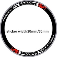 Rim Stickers (vision metron 55) color white red