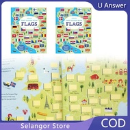 Flags Sticker Book Tear-off sticker situational picture book Sticker book for children Country Flag 