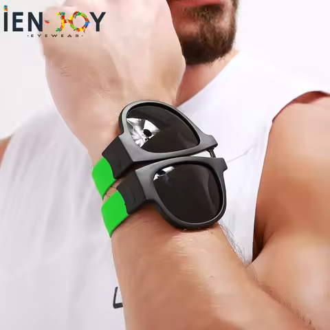 IENJOY Active Sunglasses Foldable Sunglasses Polarized Sunglasses for Men Sports Glasses Driving Cyc