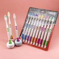 (Pack Of 10) Toothbrush Soft Bristles Removes Dirt Suitable For Adults Z490-E