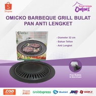 Omicko BARBEQUE GRILL ROUND PAN NON-STICK BBQ GRILL STOVE PORTABLE GRILL ROUND GRILL FOR BARBEQUE