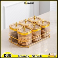 6pcs Set Bekas Kuih Raya Kedap Udara Balang Kuih Raya Spice Container Balang Plastik Food Jar Balang