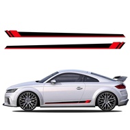 2PCS Car Door Side Stickers For Audi TT RS A3 A4 A5 S3 S4 S5 RS3 RS4 RS5 RS6 Racing Vinyl Decals Aut