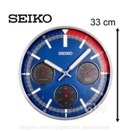 SEIKO Quartz Lumibrite Thermometer Hygrometer Wall Clock QXA822 (QXA822S) [Jam Dinding Suhu Bercahay