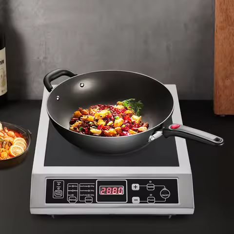 3500W Black Rectangular Induction Cooker,110V Professional Countertop Induction Cooktop 42*35*11cm f