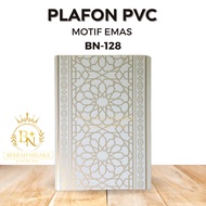 Plafon PVC Murah Minimalis Putih Motif Emas 20 cm