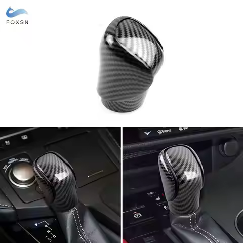 2pcs ABS Carbon Fiber Car Gear Shift Knob Cover For Lexus GS RX ES GX-460 IS NX RC ES300h ES350 GS20