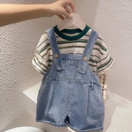 Boy Suit New Children Summer Denim Carrier Baby Suit Two-Piece Suit