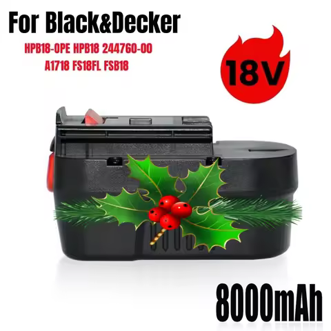 18V 8000mAh Ni-MH HPB18 Replacement Battery for Black and Decker BA18 A1718 A18NH A18E HPB18-OPE HPB