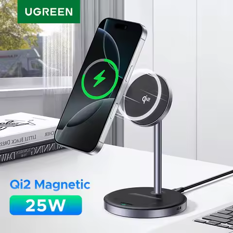 UGREEN Qi2 25W Magnetic Wireless Charger Stand Charging Holder For iPhone 16 15 Pro Max/AirPods Fast