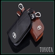 TOYOTA Leather Car Key Bag Keychain Accessories for Alphard avanza camry Corolla Altis Estima Harrier Hilux Innova Vellfire Vios Wish
