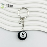 Lucky Black 8 Round Resin Ball Keychain - 25mm Pool Accessory
