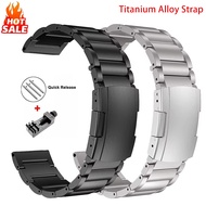 22mm Titanium Alloy Metal Strap Compatible for Garmin forerunner 965/265/970 for Huawei GT6 GT5 GT4 