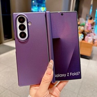 Skin Feel Metallic Paint Hinge Protection Phone Case For Samsung Galaxy Z Fold 8Ultra Fold8 Wide Fol