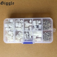 【GIG】250pcs 2.54mm 2/3/4 pin Connector Plug + Terminal Socket Header Wire Adaptor