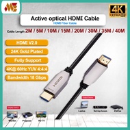 High Speed Active Optical HDMI Cable Gold Plated V2.0 Support 4K ( 2M/5M/10M/15M/20M/30M/35M/40M )
