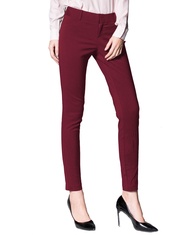 SATINATO Women's Straight Pants Stretch Slim Skinny Solid Trousers Casual Business Office