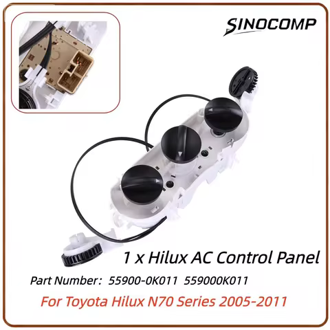 1 Pc AC Heater Control Panel 55900-0K011 559000K011 For Toyota Hilux N70 Series 2005-2011 1 Pre-face