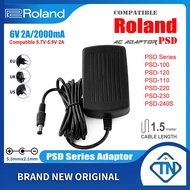 6V 2A Compatible 5.7V-5.9V AC Adapter PSD-220 PSD-120 for Roland GO:KEYS GO-61K GO:PIANO GO-61P Keyb