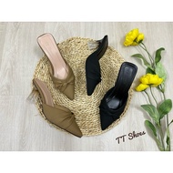 (large form, don't increase size) mika 6cm loafers arranged in the middle, comfortable waxy TT Shoes