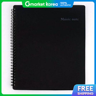 40-Sheet Music Notebook Mecaline B4 Black Piano File Music Sheet Music Clear File Storage File