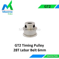 GT2 Timing Pulley 28T Bore 6.35mm gear 28 hole axle 6.35 mm 2GT Belt 6mm