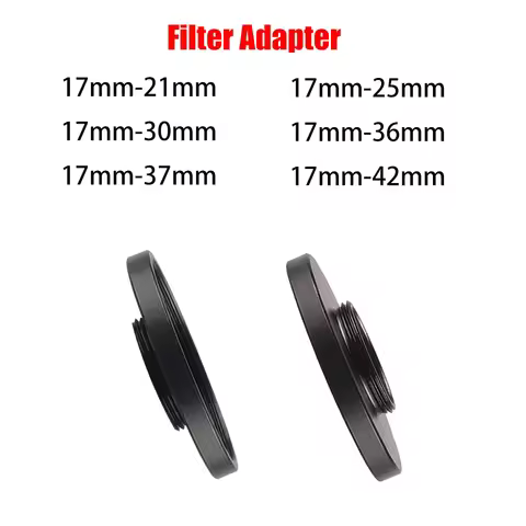 Aluminum 17mm Thread Lens Adapter Ring For Male Thread 17mm*0.75 lens - 21 25 30 36 37 40mm Camera F