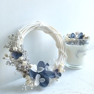 花環晶石蠟燭組合 月光石玻璃杯 天然大豆香 生日 交換