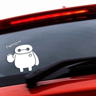 Cute White Hello Baymax Rear Window Sticker