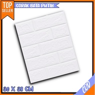Wallpaper Dinding 3D Foam Motif Timbul Batu Bata Alam / Wallstiker Dekorasi Kamar Rumah 35 X 38 CM
