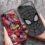 DK-44 Spider-Man LOGO HD Glass Casing for iphone 6 6S 7 8 Plus SE X XS XR Max