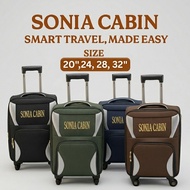 Sonia Cabin Luggage Trolley Bag 20” 24” 28” 32” | Travel Suitcase Koper Malaysia | 360° Spinner 4 Wh