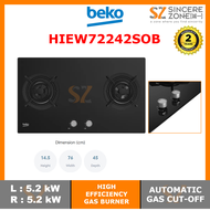 Beko HIEW72242SOB 2 Burner Built In Hob 5.2kW