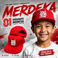 Indonesian Independence Day Children's Hats for August 17th, Ages 3 - 8 Years