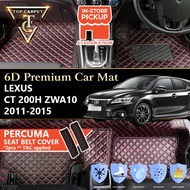 Top Carpet LEXUS CT200H ( 2011 - 2016 ) CT 200H 6D PU Leather Car Carpet VIP Car Mat Floor Mat Alas 