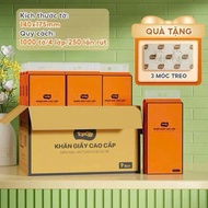 Thùng 10 Bịch giấy rút siêu dai 4 lớp tặng kèm móc treo tường