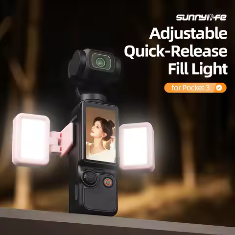 Sunnylife Portable Fill Light For DJI Osmo Pocket 4P/4/3 3-Color Temperature Rechargeable LED Light 