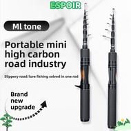IESPOIRHA Telescopic Fishing Rod, Carbon Handle Ultralight Lure Rod, Telescopic 1.8m Length 1.5m Len
