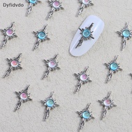 Dyfidvdo 5pcs 3D Alloy Nail Ch Decorations Cross Star Accessories Glitter Rhinestone Nail Parts Nail Art Materials Supplies A