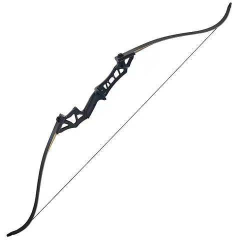 Onebows 60inch Metal Riser Recurve Bow for Hunting Competition Shooting 30-70Lbs Black/Camo Adult Ta