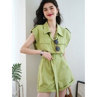 Oeggeo Women's summer new Korean overalls small jumpsuit