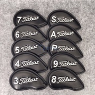 Titleist Branded New Golf Club Iron Headcover (456789PA.S) Pu Leatehr Waterproof for Iron Head Cover Protect