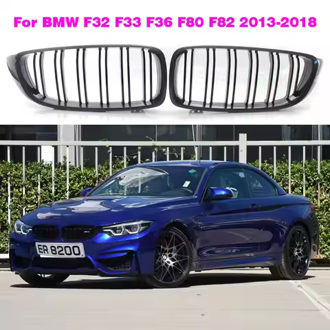 Carbon Fiber A Pair Front Hood Kidney Sport Grill Grille For BMW F32 F33 F36 M3 M4 F80 F82 F83 4-Ser
