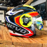MHR OF729 Urban Hevo Double Visor Cruise Light Weight Helmet Sirim Approved For Touring Comfort Whit