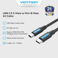 Vention USB Type C To Mini-B USB Data Cable 5 Pin Male 2A Charging Data Transmission 480Mbps Flexibl
